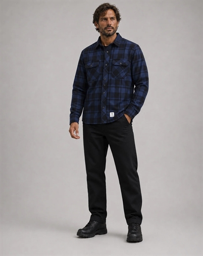 Fat Moose - New Adrian Skjorte - Blue/Black